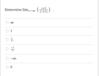 Determine lim,
x+1
x00
x+7x
00
1
-00.
8
- T-
