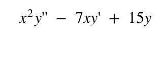 x²y" 7xy' + 15y
-