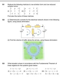 Answered Reduce the following matrices to row bartleby