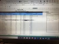 **Aspen Falls Public Transit Department**

### Fare Collection Data: May 2018

This dataset represents the fare collection for various service areas within the Aspen Falls Public Transit Department for May 2018. The table includes different categories of tickets sold, the total revenue collected, maintenance costs, and net revenue. Additionally, a profitability evaluation is requested.

#### Table Explanation

| Service Area      | Traditional Fare | Rideticket | Senior Ticket | Total | Maintenance Costs | Net Revenue | Profitable? |
|-------------------|------------------|------------|---------------|-------|-------------------|-------------|-------------|
| 2 W. Ladale       | 1,050            | 675        | 234           | 1,959 | $3,000            |             |             |
| 4 S. Coolidge     | 2,925            | 945        | 270           | 4,140 | $4,200            |             |             |
| 5 Aspen           | 1,613            | 770        | 787           | 3,170 | $2,500            |             |             |
| 6 Central         | 2,550            | 378        | 288           | 3,216 | $1,800            |             |             |
| 7 S. Campbell     | 1,425            | 1,053      | 196           | 2,674 | $3,000            |             |             |
| 8 Park            | 1,238            | 492        | 312           | 2,042 | $1,400            |             |             |
| 9 S. Fort         | 1,875            | 432        | 80            | 2,387 | $1,600            |             |             |
| 10 E. National    | 1,800            | 1,380      | 1,216         | 4,396 | $5,000            |             |             |
| 11 W. Atlantic    | 2,165            | 497        | 0             | 2,662 | $5,000            |             |             |
| 12 Main           | 1,425            | 1,647      | 162           | 3,234 | $3,260            |             |             |
| 13 Church         | 