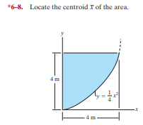 *6-8. Locate the centroid I of the area.
