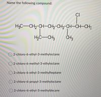 Answered: Name the following compound: | bartleby