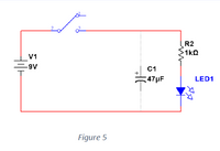 R2
1kQ
V1
-9V
C1
47µF
LED1
Figure 5
