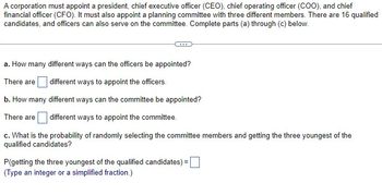 Answered: A corporation must appoint a president,… | bartleby