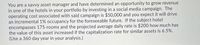 You are a savvy asset manager and have determined an opportunity to grow revenue
in one of the hotels in your portfolio by investing in a social media campaign. The
operating cost associated with said campaign is $50,000 and you expect it will drive
an incremental 1% occupancy for the foreseeable future. If the subject hotel
encompasses 175-rooms and the projected average daily rate is $200 how much has
the value of this asset increased if the capitalization rate for similar assets is 6.5%.
(Use a 360 day year in your analysis.)
