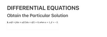 Answered: DIFFERENTIAL EQUATIONS Obtain the… | bartleby