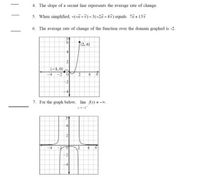 Answered: 4. The slope of a secant line… | bartleby