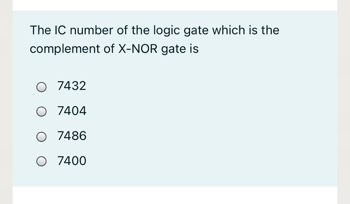 xnor gate ic number