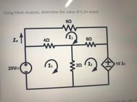 Answered: Using Mesh Analysis, Determine The… | Bartleby