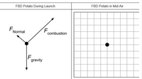 FBD Potato During Launch
FBD Potato in Mid-Air
F.
Normal
(F.
combustion
F.
gravity
