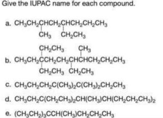 Answered Give the IUPAC name for each compound. bartleby