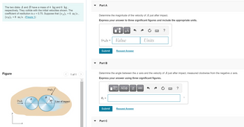 Answered: The Two Disks A And B Have A Mass Of 4… | Bartleby