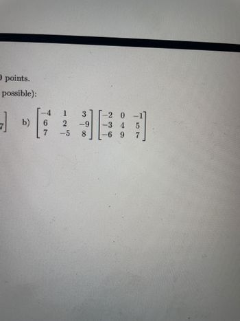 Answered: B) 6 7 1 2 -5 - 3 -9 -2 0 -3 4 -6 9 5 7 | Bartleby