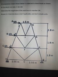 Answered: A Transmission Tower Shown Below Is… | Bartleby