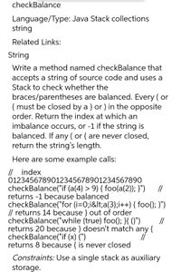 Answered: Write A Method Named CheckBalance That… | Bartleby