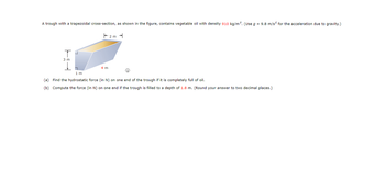 Answered: A Trough With A Trapezoidal… | Bartleby