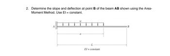 Answered: 2. Determine The Slope And Deflection… | Bartleby