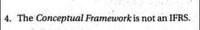 4. The Conceptual Framework is not an IFRS.
