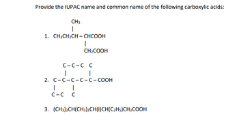 Answered Provide the IUPAC name and common name bartleby