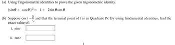 Answered: (a) Using Trigonometric Identities To… | Bartleby