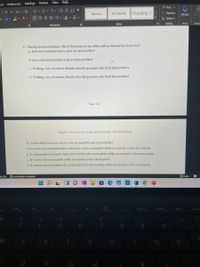 Mailings
Review
View
Help
put References
O Find -
- A A Aa v A
Heading 1
Normal
No Spacing
Replace
Dictate
Sensit
x A 2. A .
v田。
A Select v
Styles
Editing
Voice
Sensit
Paragraph
21. During decarboxylation, which final step occurs after carbon dioxide has been lost?
a. keto-enol tautomerism to give an enol product
b. keto-enol tautomerism to give a keto product
c. Nothing, loss of carbon dioxide directly generates the final enol product.
d. Nothing, loss of carbon dioxide directly generates the final keto product.
Page 142
Chapter 14 Carboxylic Acids and Carboxylic Acid Derivatives
22. In the Aldol Reaction what is the nucleophile and electrophile?
a. A carbonyl group (aldehyde or ketone) is the nucleophile while an enolate is the electrophile.
b. A carboxylate (conjugate base of an acid) is the nucleophile while an enolate is the electrophile.
C. An enol is the nucleophile while an enolate is the electrophile.
d. A carbonyl group (aldehyde or ketone) is the electrophile while an enolate is the nucleophile.
ans: On
Accessibility: Investigate
D'Focus
..
prt sc
F10
home
end
inser
F9
F11
F12
&
4.
7
W
R
U
D F
G
K
