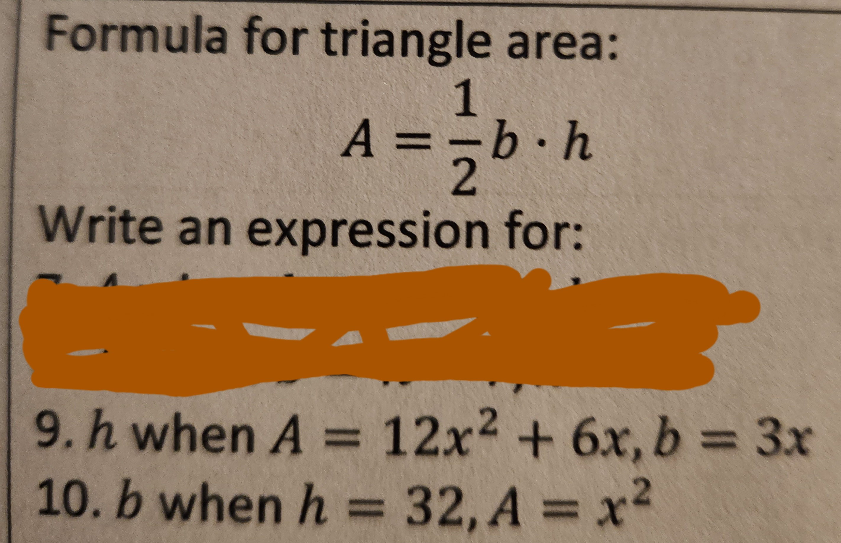 Answered: Formula For Triangle Area: 1 -b.h A… | Bartleby