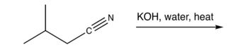 -C=N
KOH, water, heat