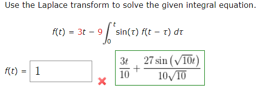 Answered Use The Laplace Transform To Solve The… Bartleby