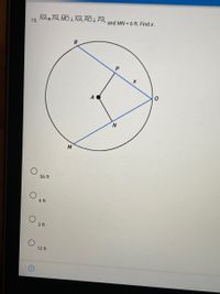 NA = PA, MOI NA, ROI PA,
15.
and MN = 6 ft. Find x.
R
A
36 ft
6 ft
3 ft
12 ft
