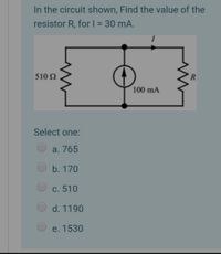 Answered: In The Circuit Shown, Find The Value Of… | Bartleby