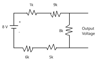 Answered: 8 V + 1k M 9k W MM w 6k 5k 8k Output… | bartleby