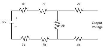 8 V
+
1k
7k
m m
is
7k
m
3k
8k
2k
m
m
4k
Output
Voltage