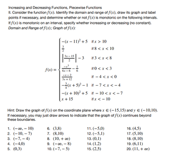 Answered: Increasing And Decreasing Functions,… | Bartleby