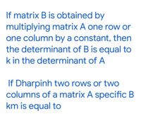 Answered: If Matrix B Is Obtained By Multiplying… | Bartleby