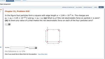 Answered: In The Figure Four Particles Form A… | Bartleby