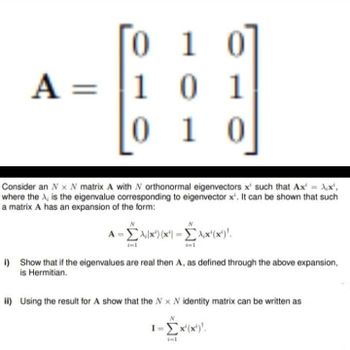 Answered: A = Го 1 0 101 10 Lo 0 Consider an Nx N… | bartleby