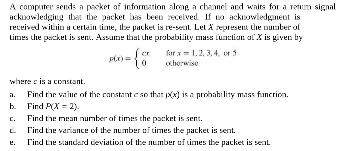 Answered A computer sends a packet of bartleby