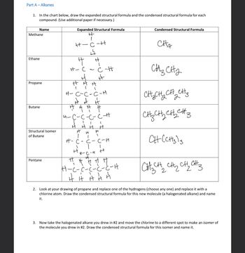 Answered: 2. Look at your drawing of propane and… | bartleby