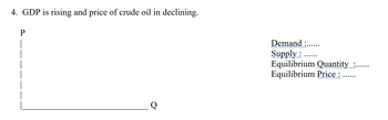 Answered: 4. GDP Is Rising And Price Of Crude Oil… | Bartleby