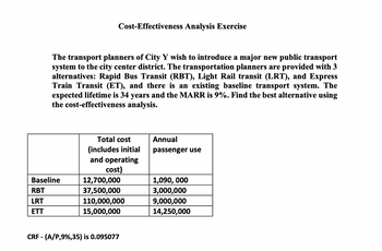 Answered: The Transport Planners Of City Y Wish… | Bartleby