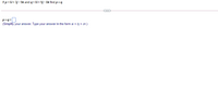 If p = 6i+ 3j- 9k and q = 8i+ 9j- 8k find px q.
pxq=
(Simplify your answer. Type your answer in the form ai + bj + ck.)
