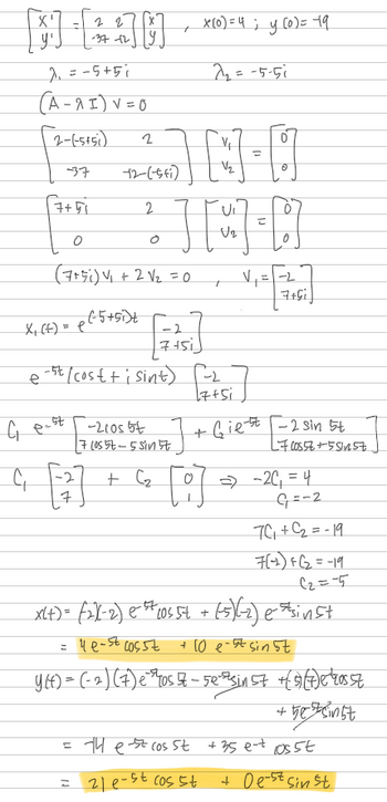 Answered: 22 ]]] 十 X(0) = 4; Y(0)= 19 | Bartleby