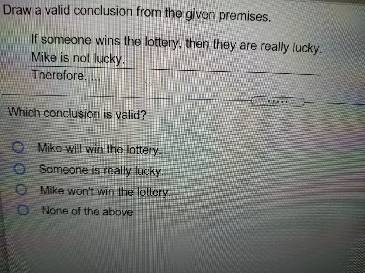 the lottery conclusion