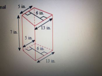 nal
5 in.
7 in.
5 in.
6 in
13 in.
6 in.
13 in.