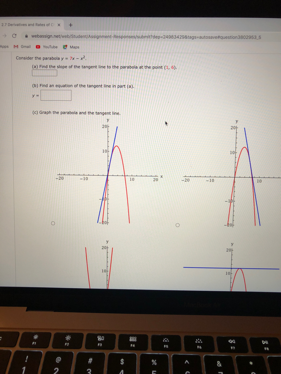 Answered Consider The Parabola Y 7x X2 A Bartleby