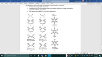 AutoSave O ff
331SYL22 - -
O Search (Alt+Q)
Yuleymi Gondola
Protected View · Saved to this PC
File
Design
References
Mailings
Review
View
Help
P Comments v
A Share
Home
Insert
Draw
Layout
The following are some normal modes of vibration for several molecules. In each case:
Determine the point group for the molecule
Determine how the vibration transforms under each symmetry operation of the point and assign the
appropriate irreducible representation
State whether the vibration is IR active and/or Raman active
Cote
(benzene):
C=C stretch
c=C stretch
a.
e.
"Breathing"
CC twist
C=C twist
b.
"Flexing"
Asymmetric C-H
and C-Ci stretches
Asymmetric C-H
and C-Ci stretches
C.
g.
Symmetric C-H
and C-Cl stretches
Symmetric C-H
and C-CI stretches
Asymmetric
C-H stretches
d.
h.
k.
Page 6 of 6
3011 words
Text Predictions: On
O Focus
100%
12:01 PM
O Type here to search
12% 4
71°F
* 4) ENG
3/23/2022
19
近
