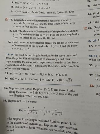 Answered: 13-14 (a) Find the arc length function… | bartleby