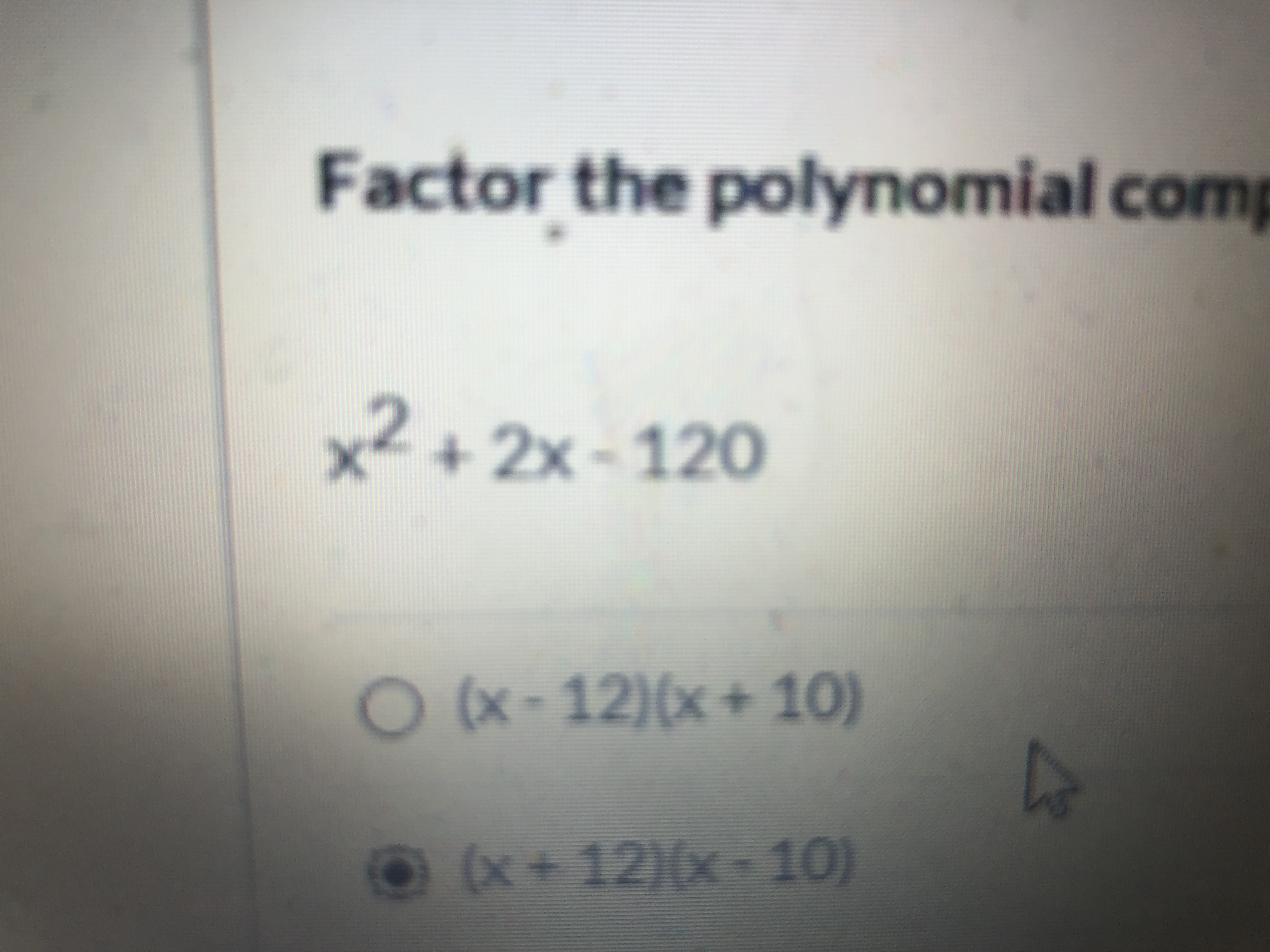 Answered Factor The Polynomial Comp 10 X2 Bartleby 4221