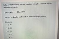 Answered Balance the following chemical equation bartleby