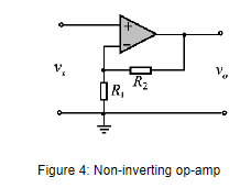 V₁
R₁
R₂
Figure 4: Non-inverting op-amp